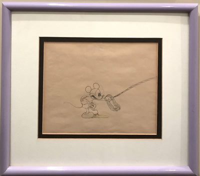 Original Walt Disney Production Drawing of Mickey Mouse from Mickey's Steamroller