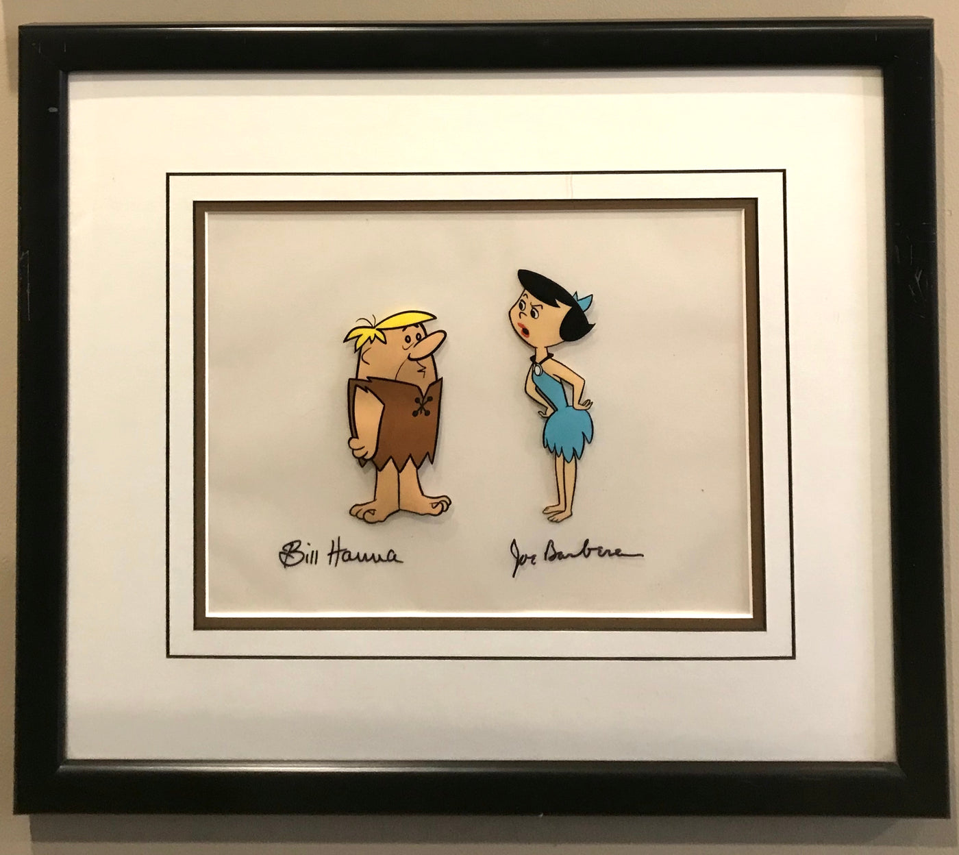 Hanna Barbera Production Cel From The Flintstones Social Climbers Featuring Barney Rubble And