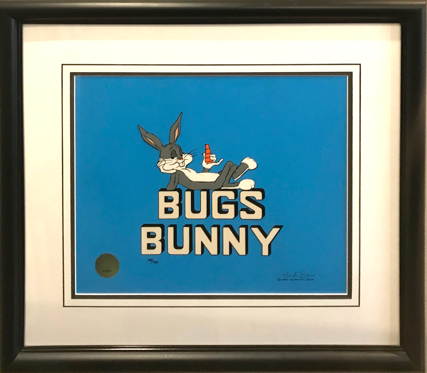 Warner Brothers Limited Edition Cel, Bugs Bunny