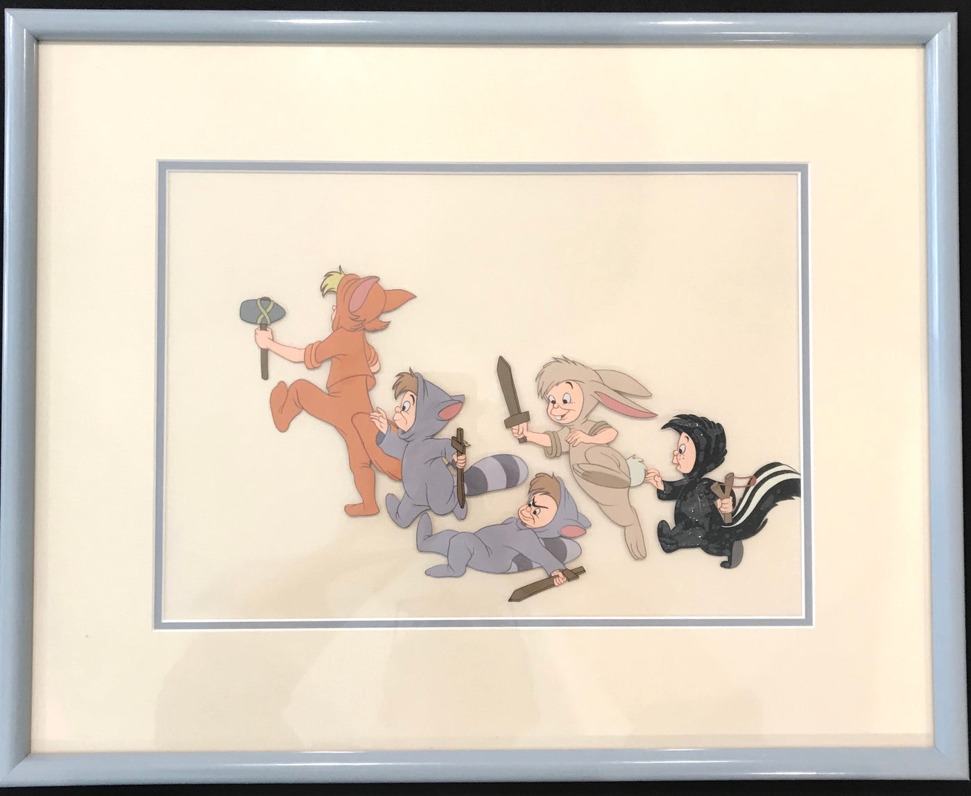 Original Walt Disney Production Cel from Peter Pan featuring the Lost Boys