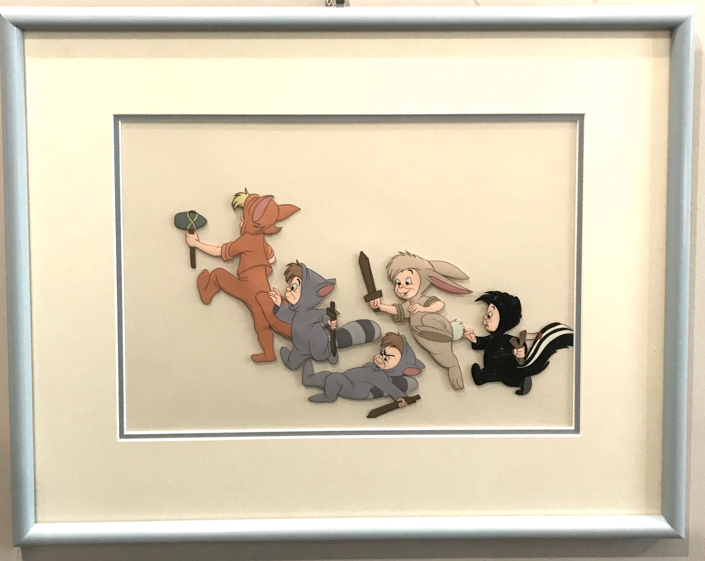 Original Walt Disney Production Cel from Peter Pan featuring the Lost Boys