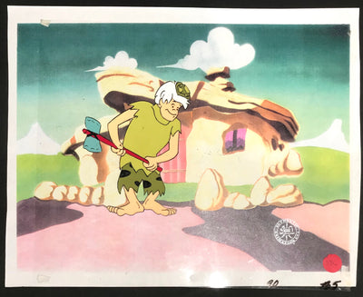 Hanna Barbera Production Cel from The Pebbles and Bamm-Bamm Show featuring Bamm-Bamm