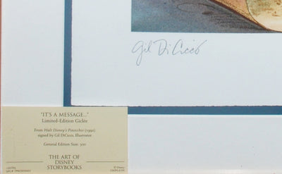 Original Walt Disney Limited Edition Giclee "It's A Message"