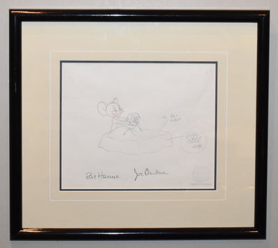 Hanna Barbera Production Drawing of Jerry from Mouse for Sale (1955), Signed by Hanna and Barbera