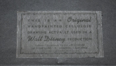 Original Walt Disney Production Cel on Courvoisier Background featuring Jiminy Cricket