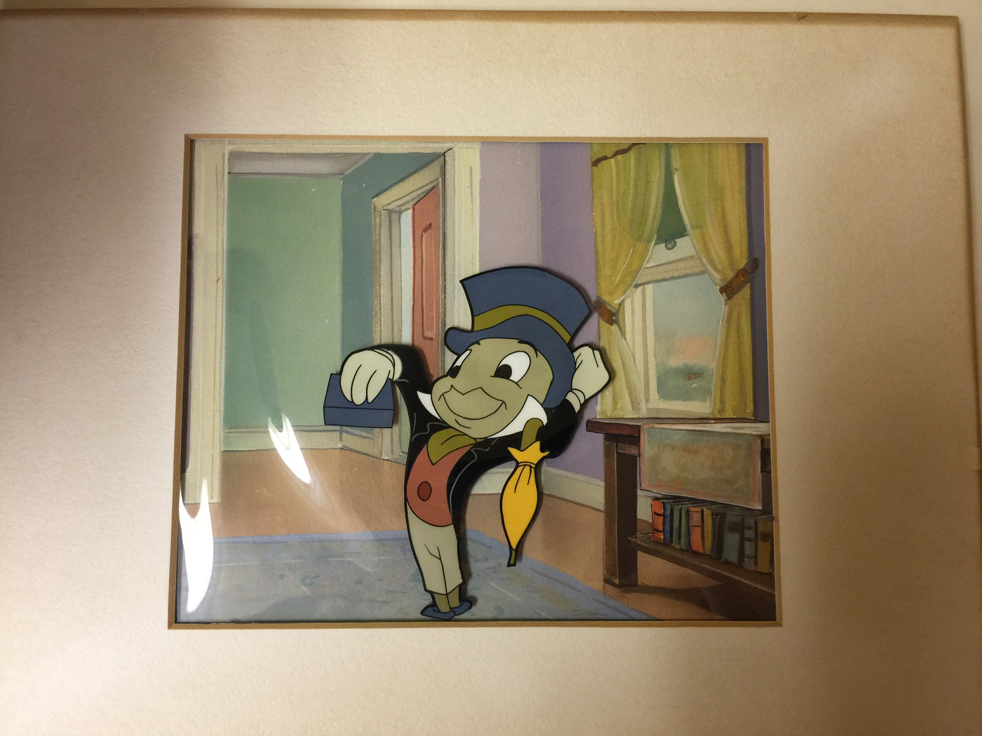 Original Walt Disney Television Production Cel of Jiminy Cricket