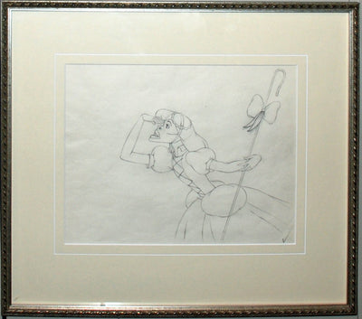 Original Walt Disney Production Drawing from Mother Goose Goes Hollywood (1938) featuring Katharine Hepburn