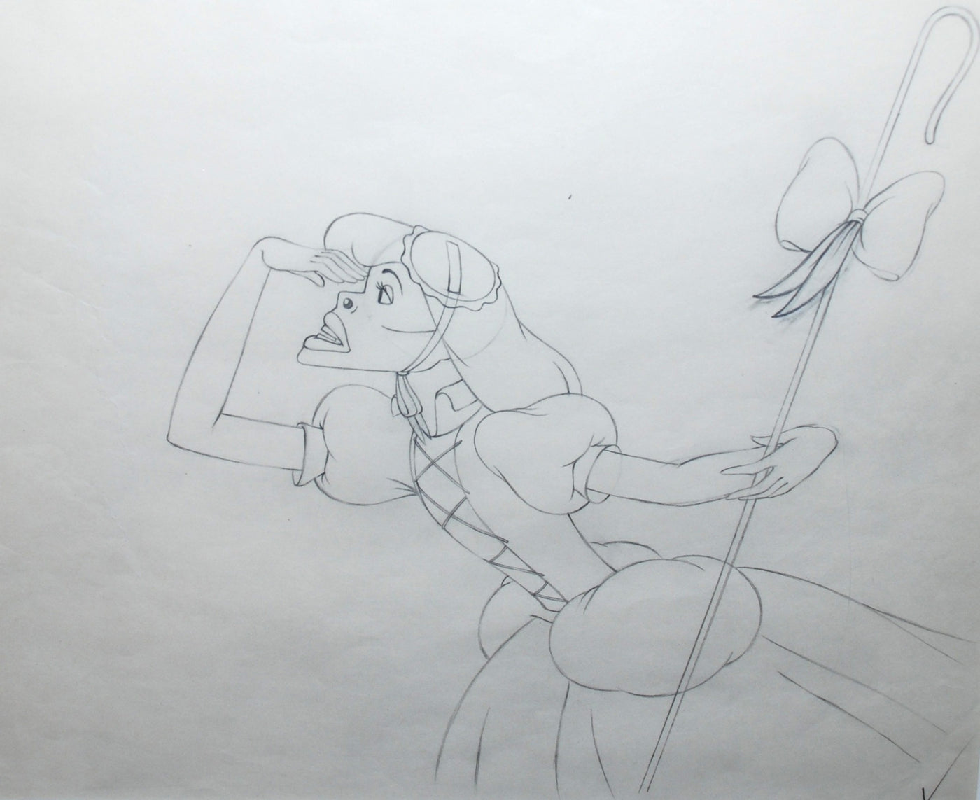 Original Walt Disney Production Drawing from Mother Goose Goes Hollywood (1938) featuring Katharine Hepburn