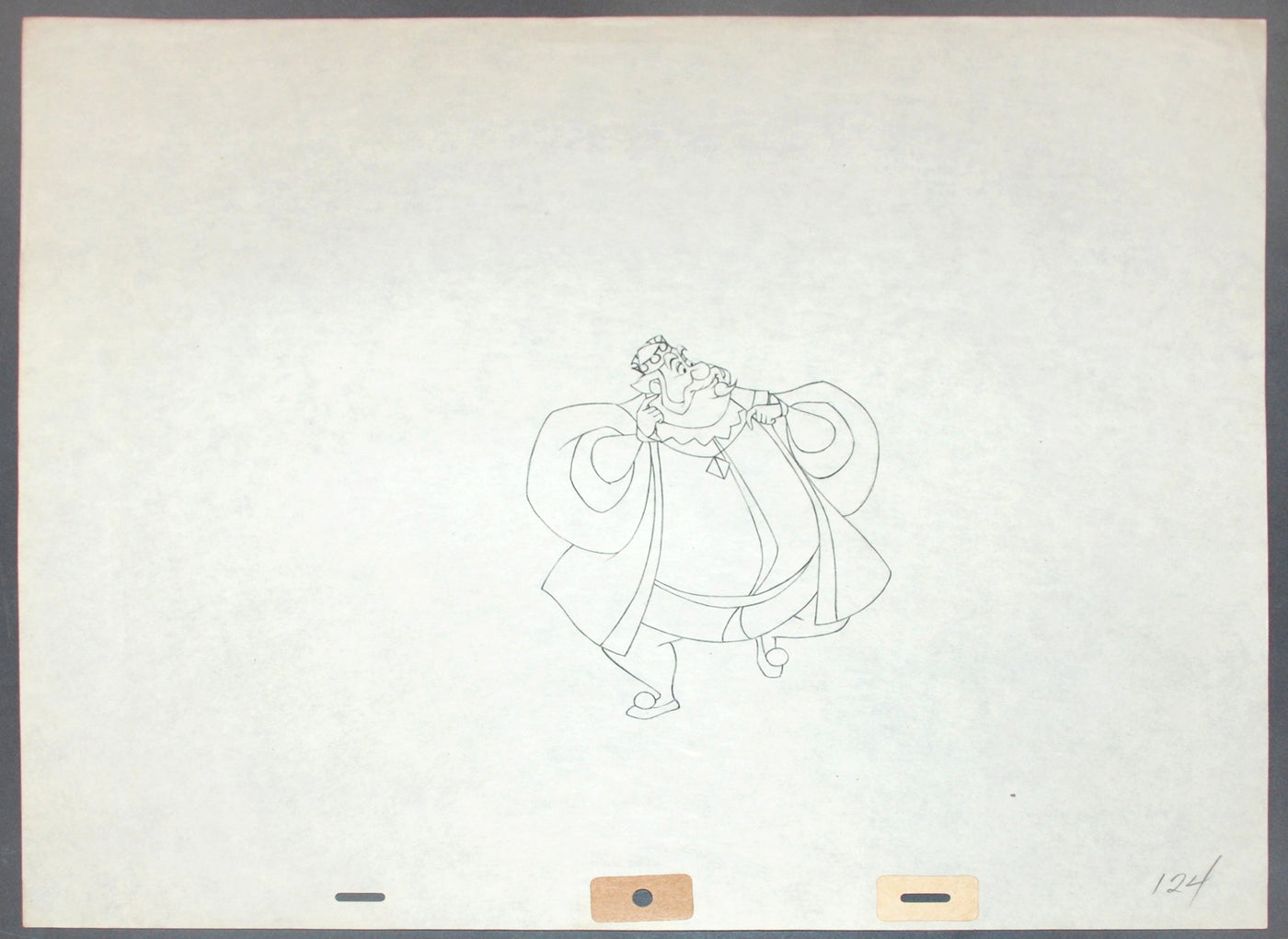 Original Walt Disney Production Drawing from Sleeping Beauty featuring King Hubert