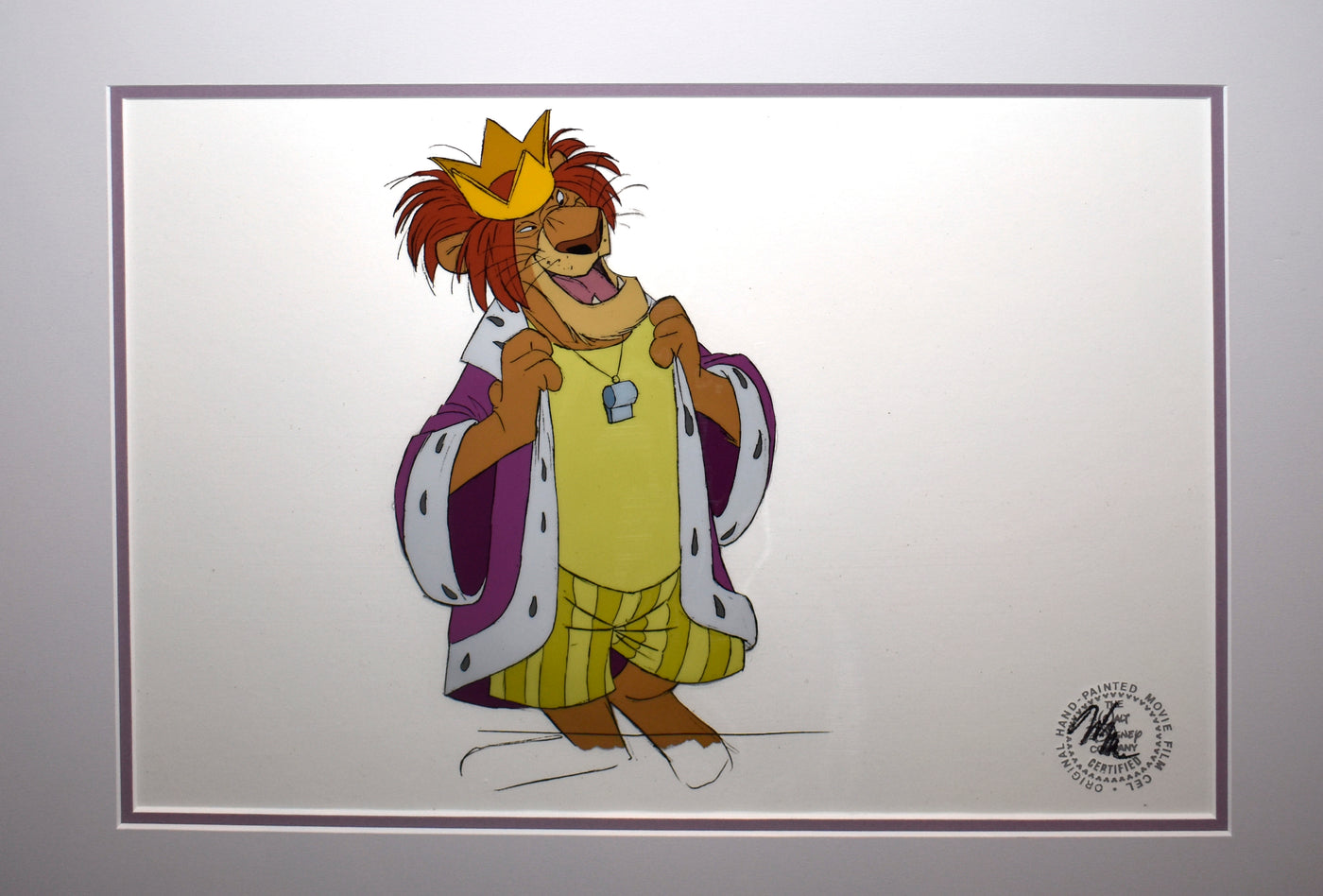 Original Walt Disney Production Cel from Bedknob and Broomsticks featuring King Leonidas