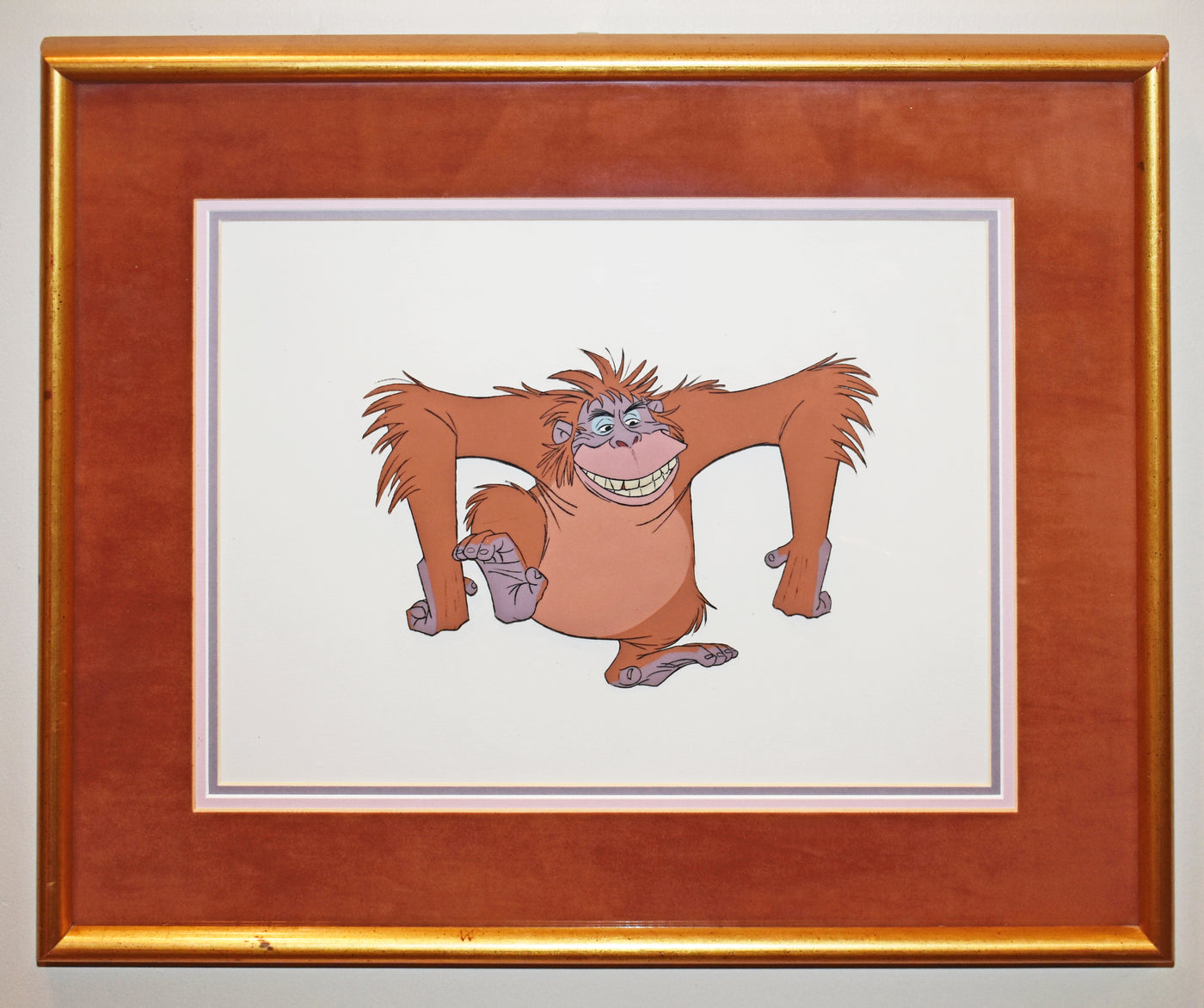 Original Walt Disney Production Cel from The Jungle Book featuring King Louie