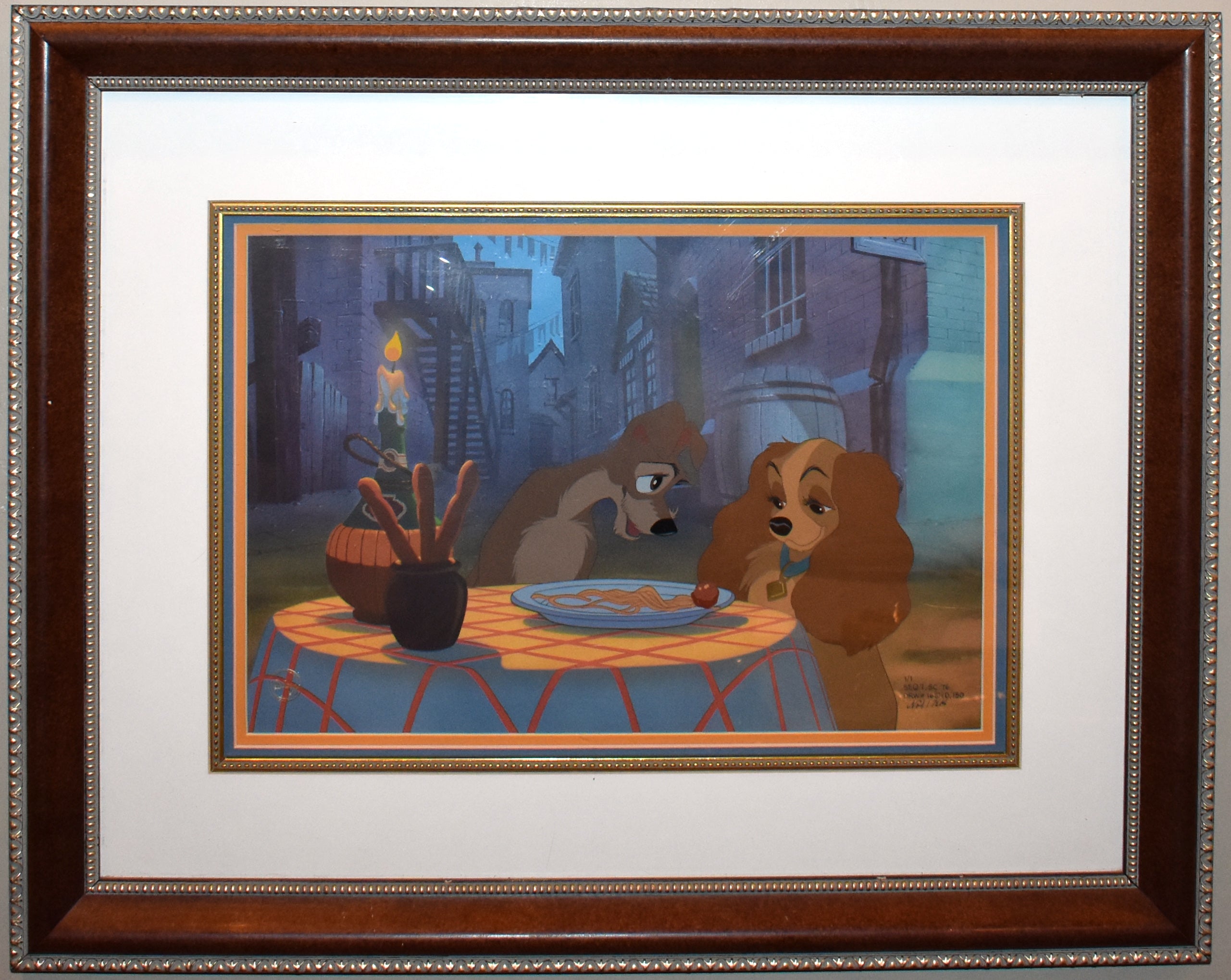 Original Walt Disney Lady and The Tramp Limited Edition 1/1 Cel, Beaut ...