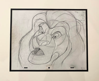 Original Walt Disney Production Drawing from The Lion King featuring Mufasa