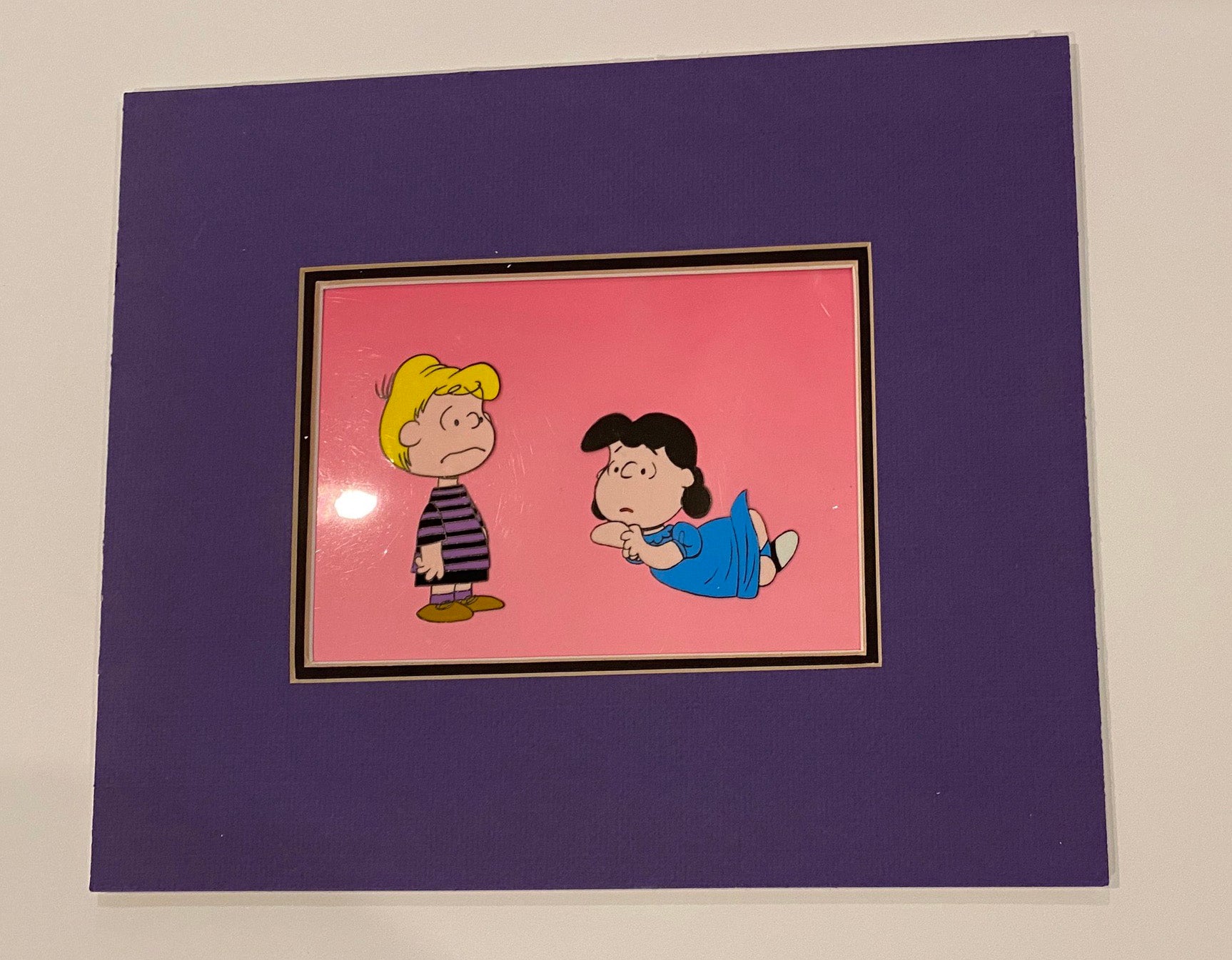 Original Peanuts Production Cel of Lucy and Schroeder ...