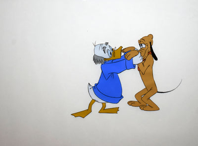 Original Walt Disney Production Cel featuring Ludwig Von Drake and Pluto