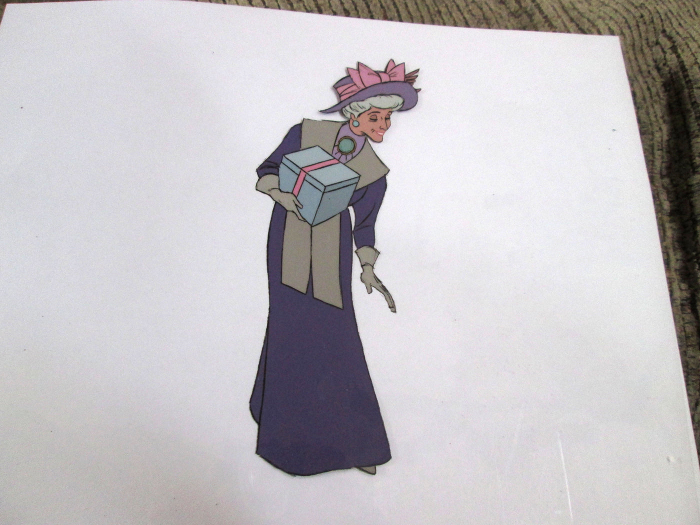 Original Walt Disney Production Cel from The Aristocats featuring Madame Adelaide Bonfamille