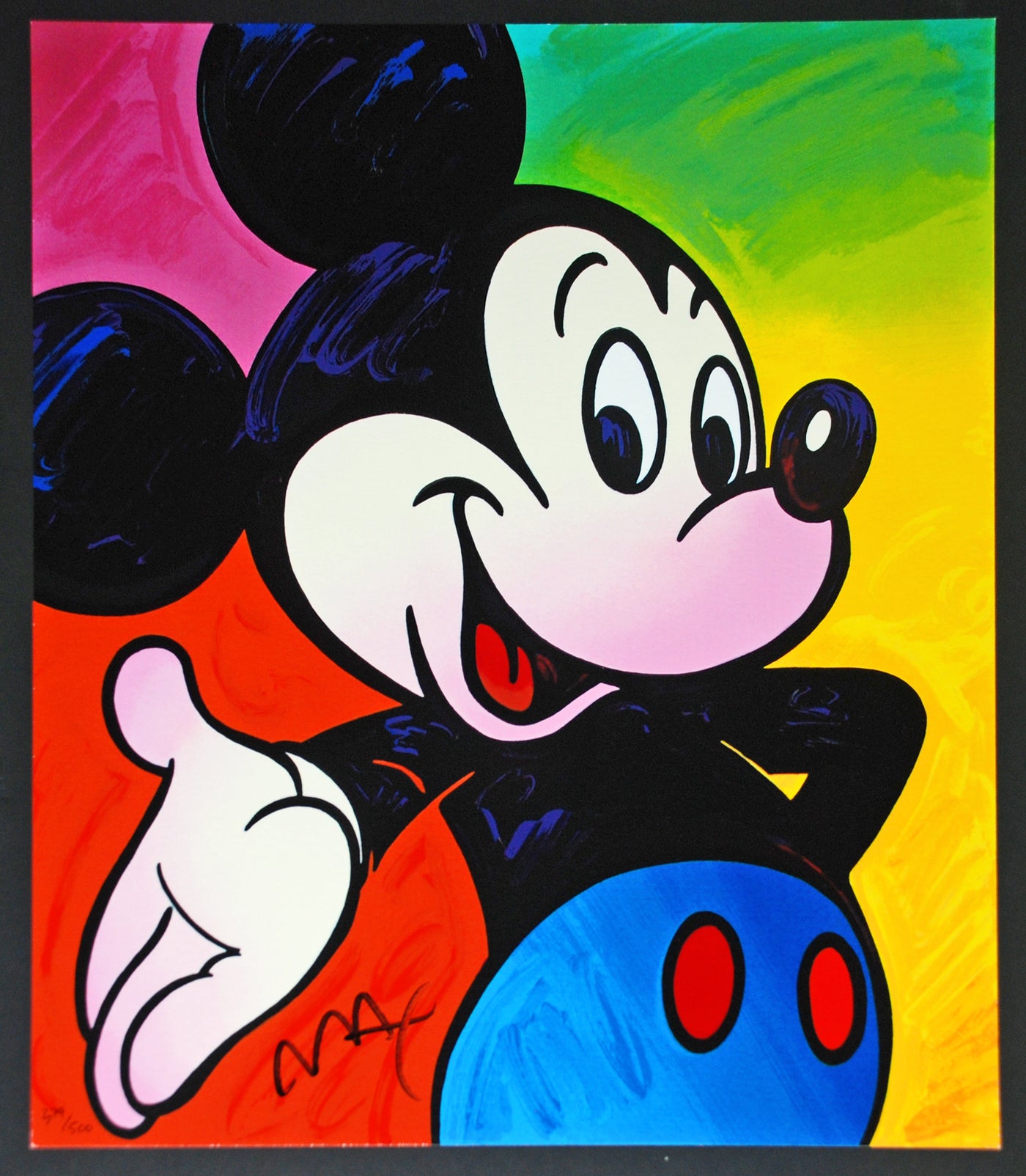 Screenprint Animation Peter Max Screenprint, Mickey Mouse (1995) – animationsensations.com