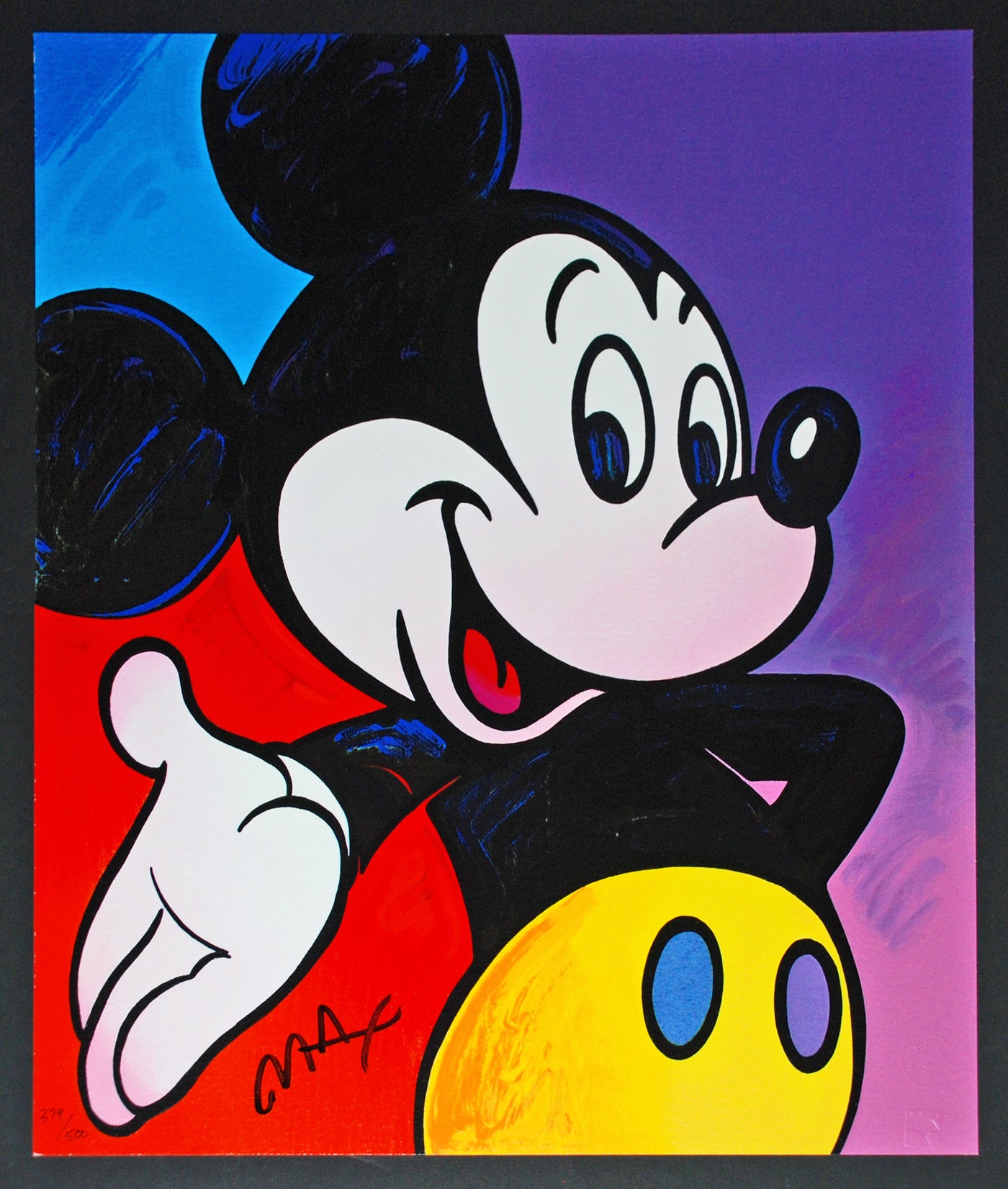 Peter Max Screenprint, Mickey Mouse
