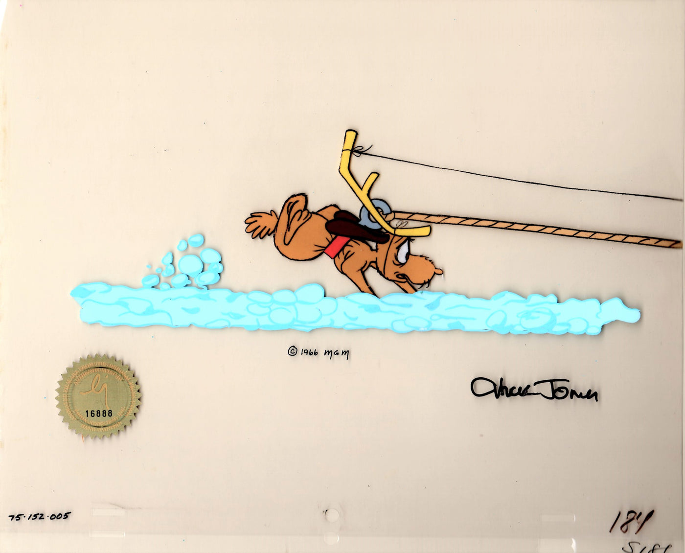 Original MGM Studios Production Cel of Max from How the Grinch Stole Christmas