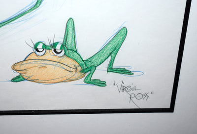 Warner Brothers Virgil Ross Animation Model Drawing of Michigan J. Frog