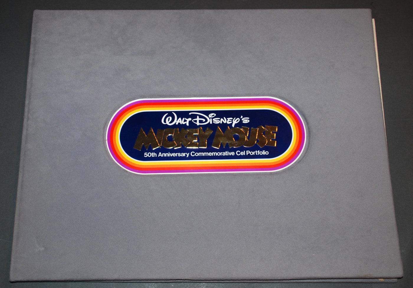Original Walt Disney Mickey Mouse 50th Anniversary Commemorative Limited Edition Cel Portfolio