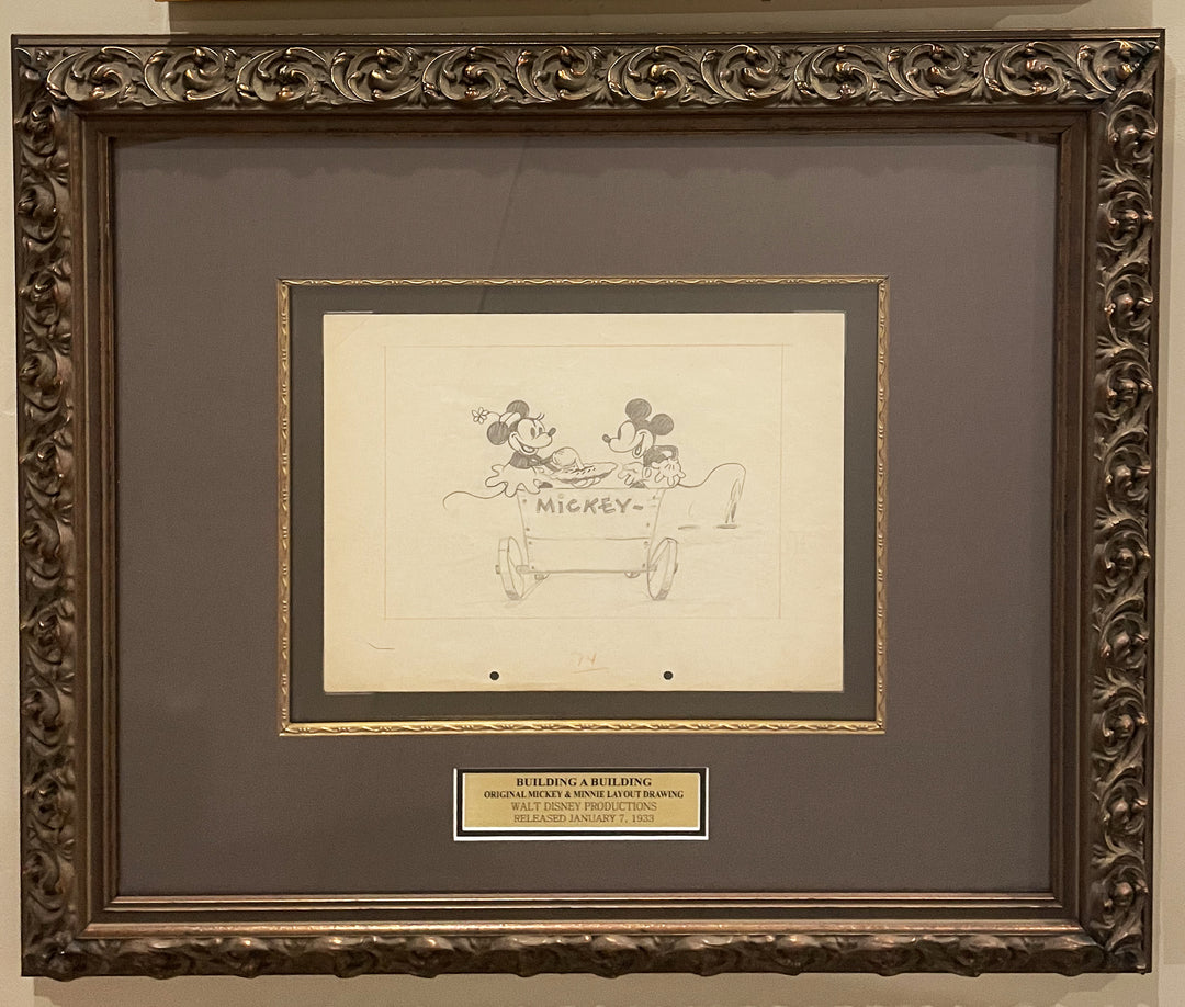 Original Walt Disney Layout Drawing from Building a Building