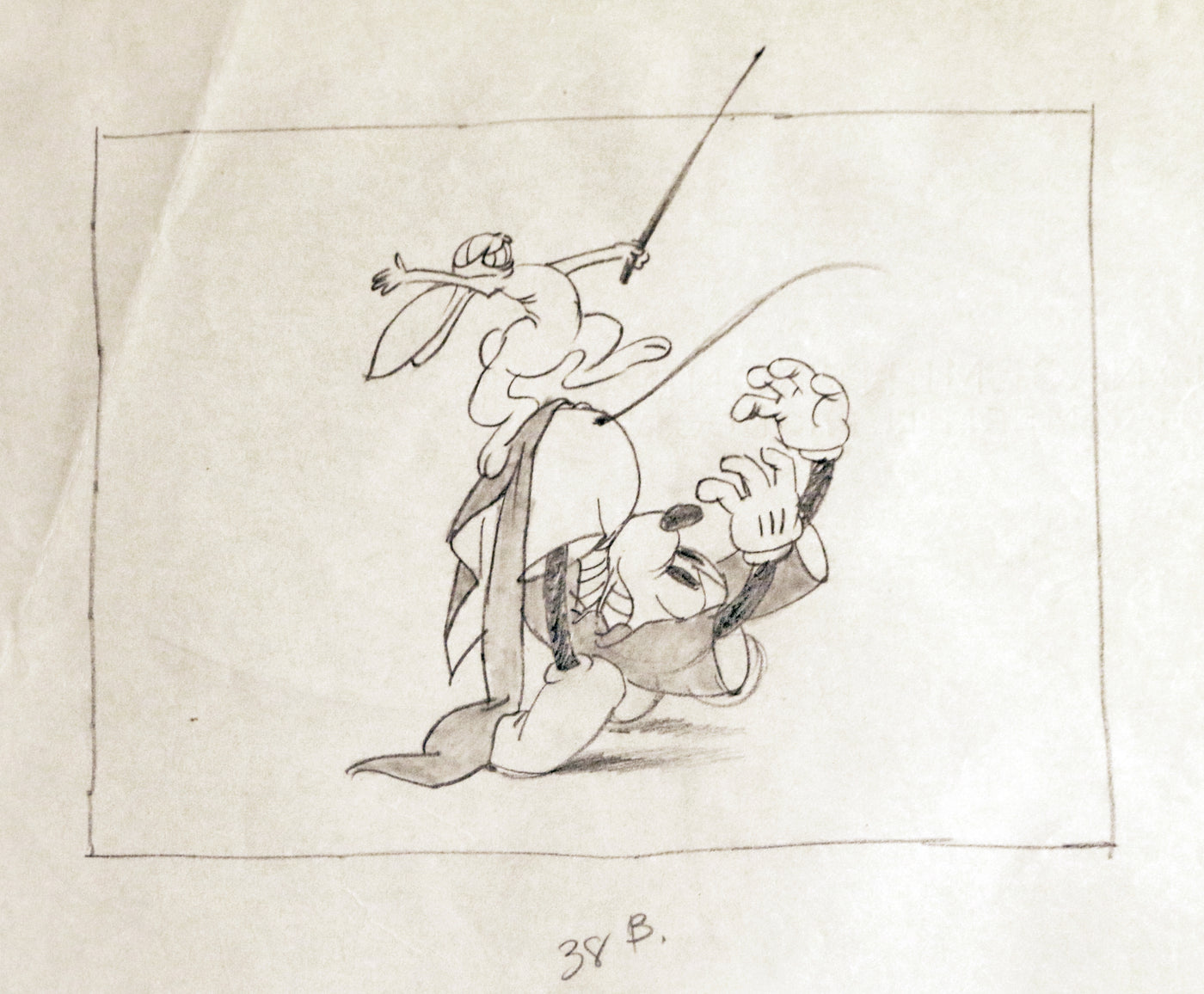 Original Walt Disney Production Drawing of Mickey Mouse from Mickey's Grand Opera (1936)