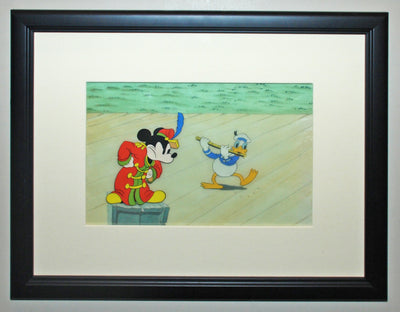 Original Walt Disney 2 Production Cel set-up on Production Background from The Band Concert (1935) featuring Mickey Mouse