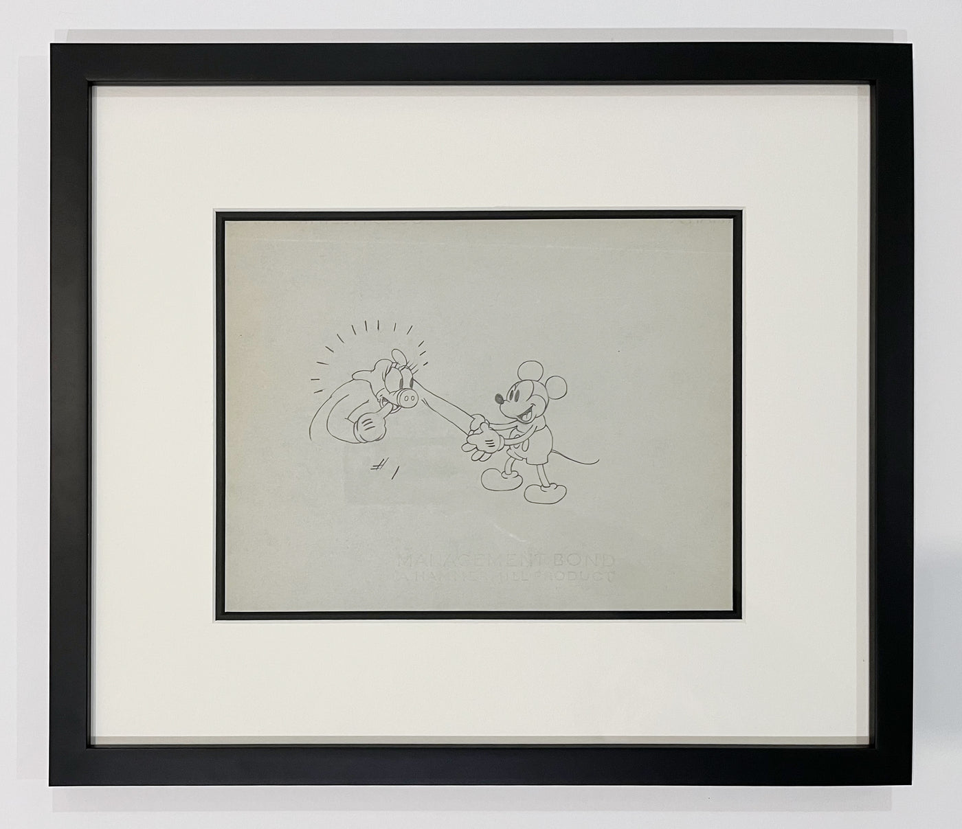 Original Walt Disney Production Drawing of Mickey Mouse and Dancing Patricia Pig from The Whoopee Party