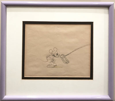 Original Walt Disney Production Drawing of Mickey Mouse from Mickey's Steamroller