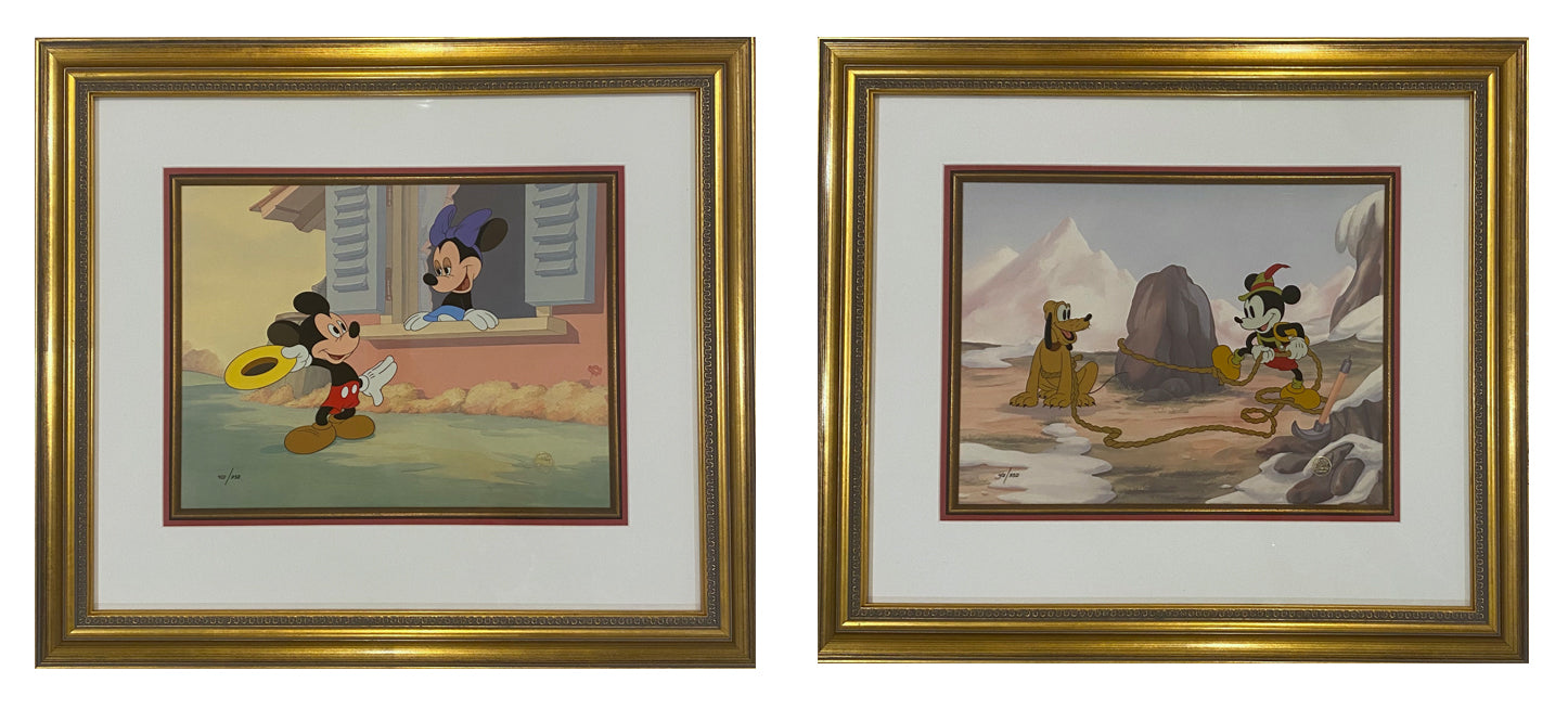 Set of Two Disney Limited Edition Cels from Mickey Mouse 60th Annivers ...