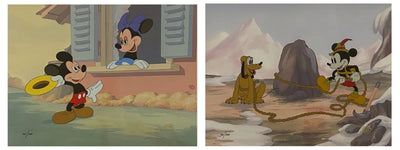 Set of Two Disney Limited Edition Cels from Mickey Mouse 60th Anniversary Commemorative Edition