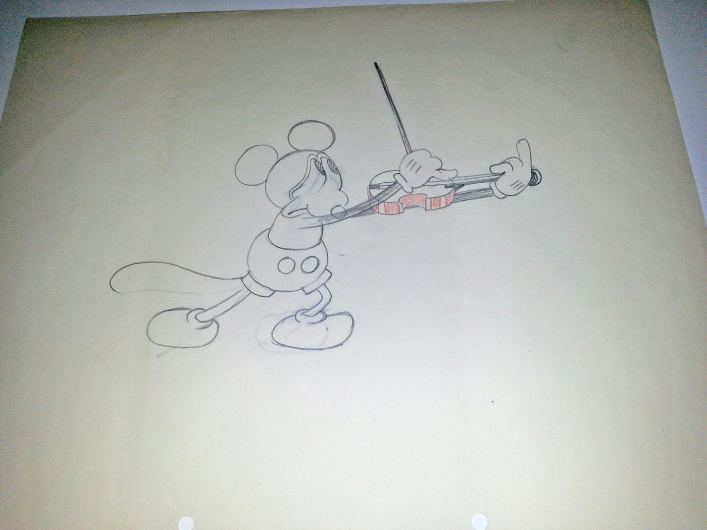 Original Walt Disney Production Drawing featuring Mickey Mouse