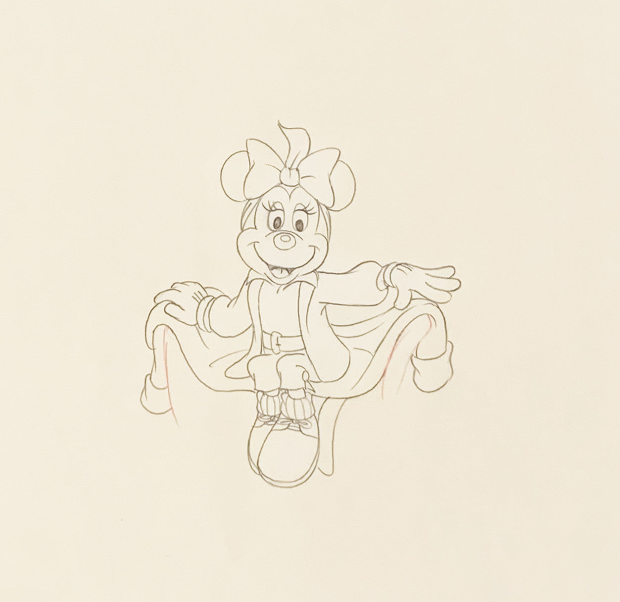 Original Walt Disney Production Drawing featuring Minnie Mouse
