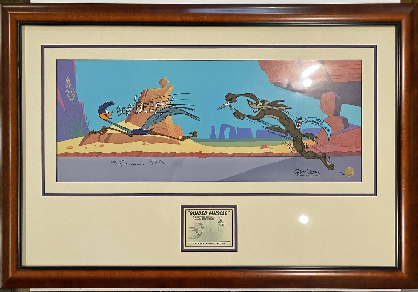 Warner Brothers Limited Edition Cel "Misguided Muscle" Signed By Chuck Jones