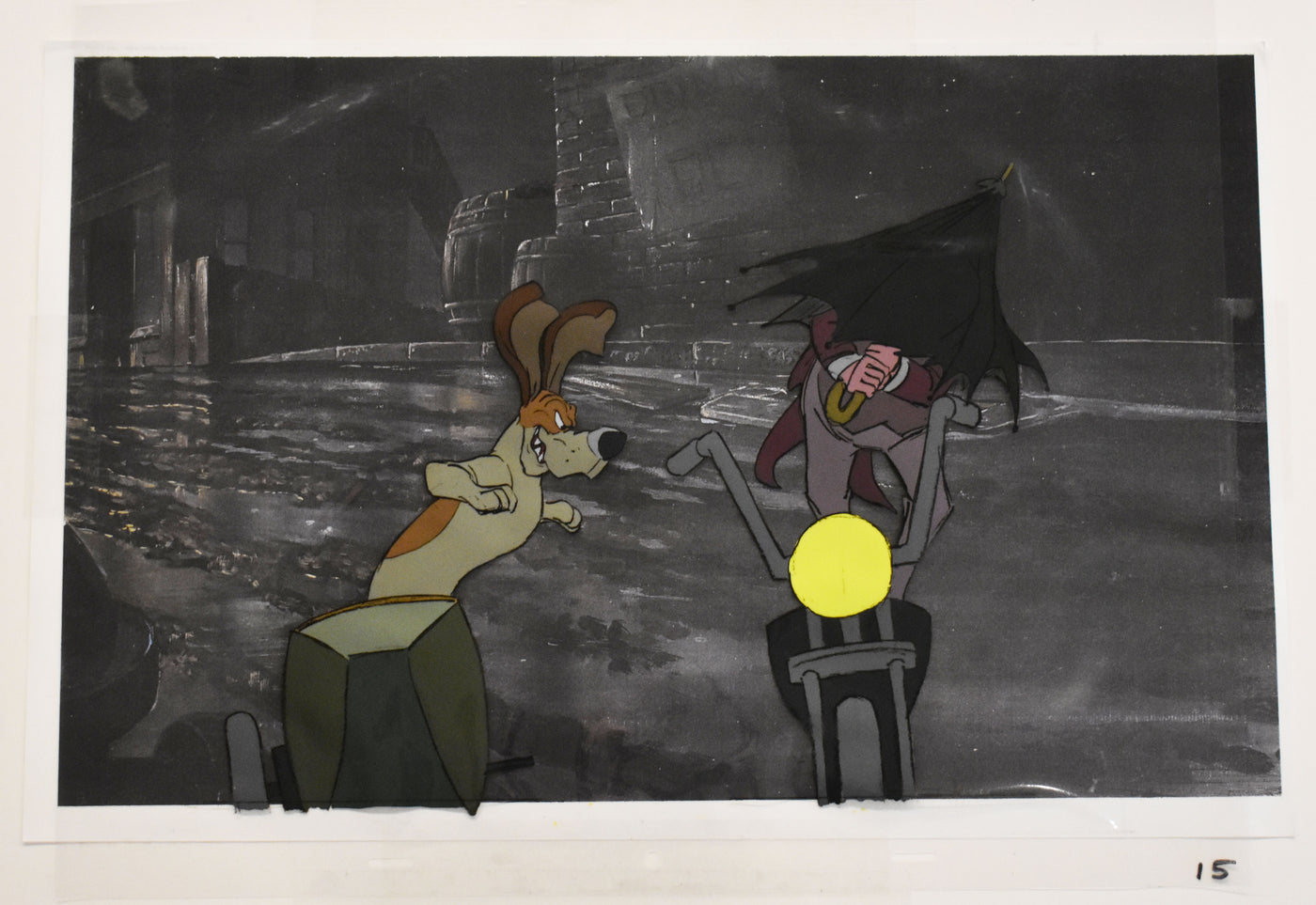 Original Walt Disney Production Cel from The Aristocats featuring Lafayette and Edgar