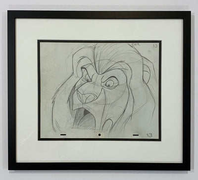 Original Walt Disney Production Drawing from The Lion King featuring Mufasa