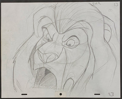 Original Walt Disney Production Drawing from The Lion King featuring Mufasa