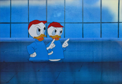 Original Walt Disney Full Production Cel featuring Huey and Louie Duck