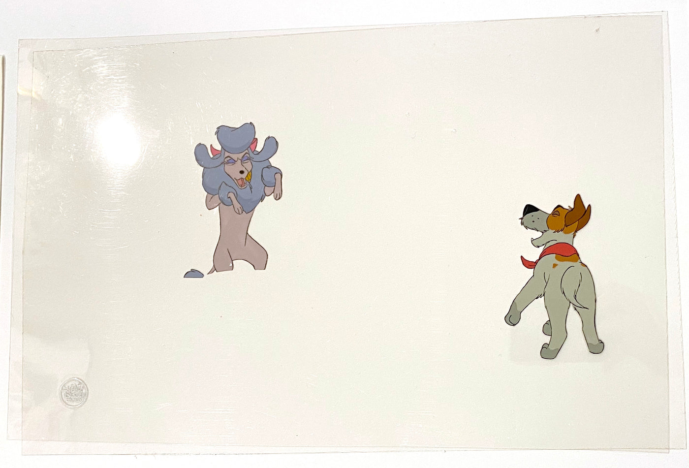 Original Walt Disney Production Cel from Oliver & Company featuring Georgette and Dodger
