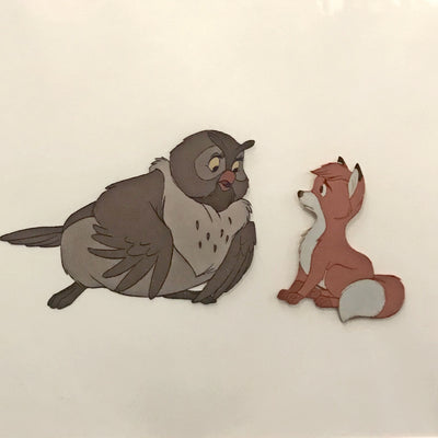 Original Walt Disney Production Cel from The Fox and the Hound featuring Big Mama and Tod