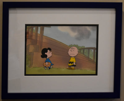 Charlie Brown and Lucy Production Cels on Production Background