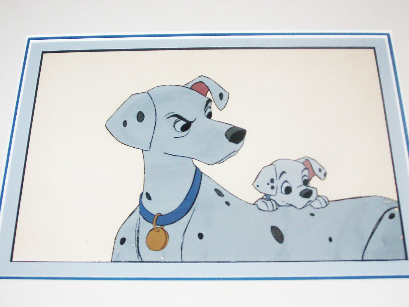 Original Walt Disney Production Cel from 101 Dalmatians featuring puppy and Perdita