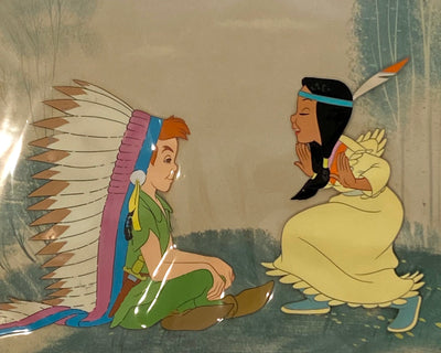 Original Walt Disney Production Cel featuring Tiger Lily, Great Big Little Panther, and Peter Pan