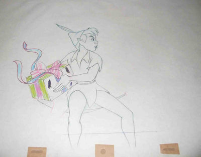 Original Walt Disney Production Drawing from Peter Pan featuring Peter Pan