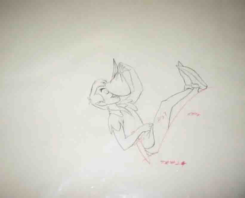 Original Walt Disney Production Drawing from Peter Pan featuring Peter ...