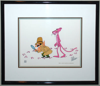 Original United Artists Pictures Pink Panther Limited Edition Cel, Sleuthing, Signed by Friz Freleng