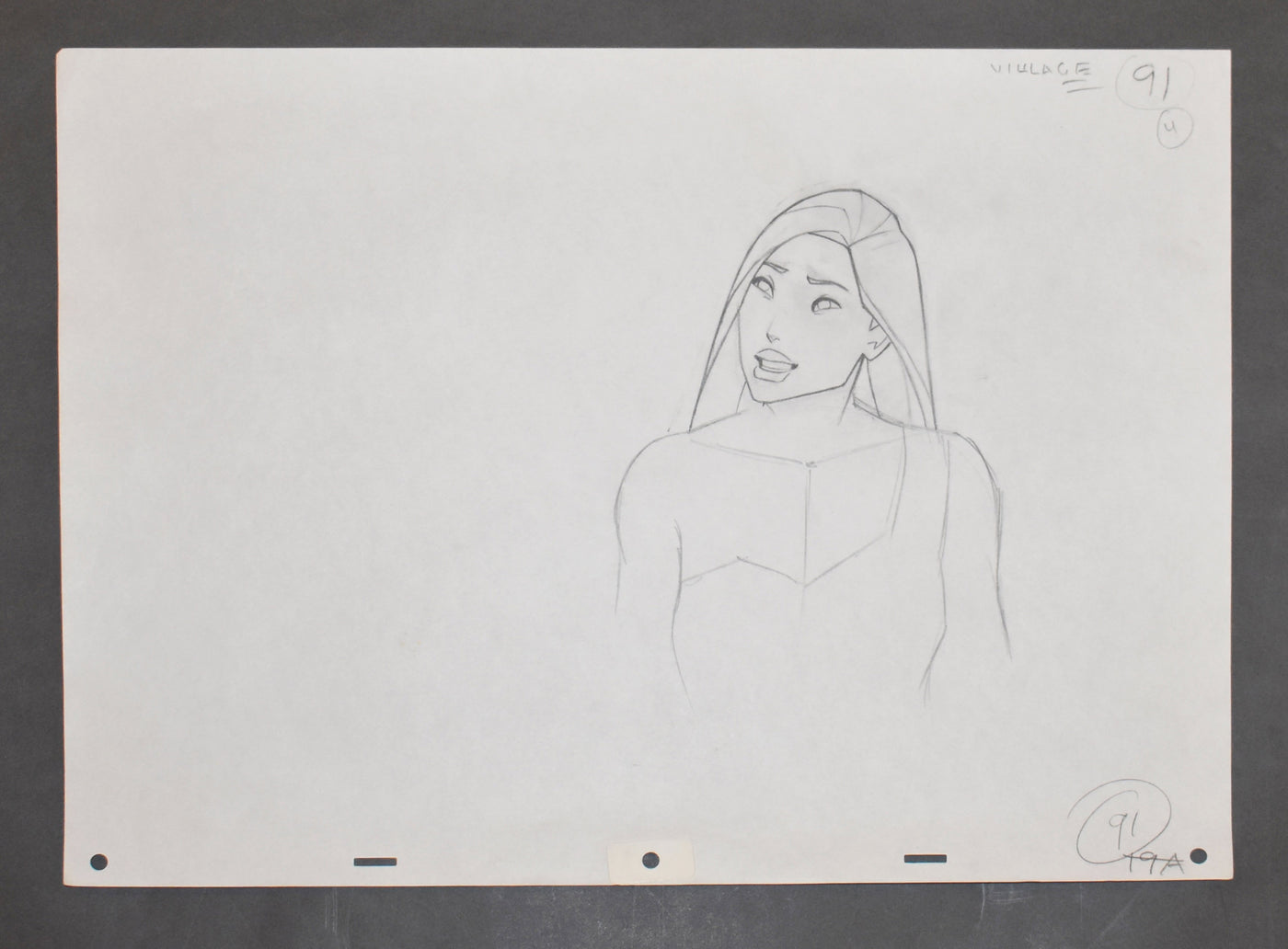 Original Walt Disney Production Drawing from Pocahontas