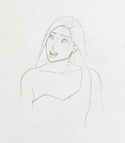 Original Walt Disney Production Drawing from Pocahontas featuring Pocahontas