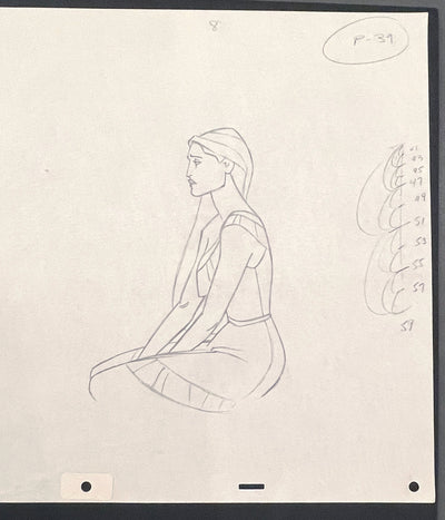 Original Walt Disney Production Drawing from Pocahontas